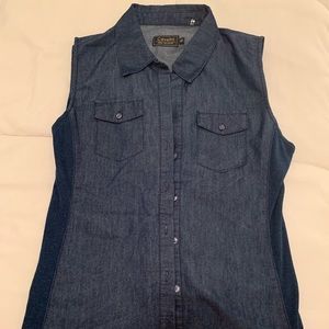 Jean shirt. Wore one time. A little big on me.